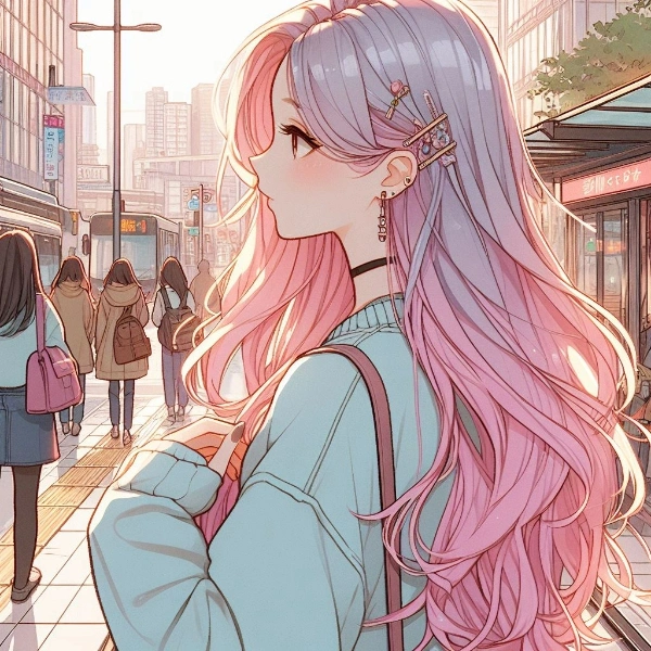 パステルカラーなお姉さん