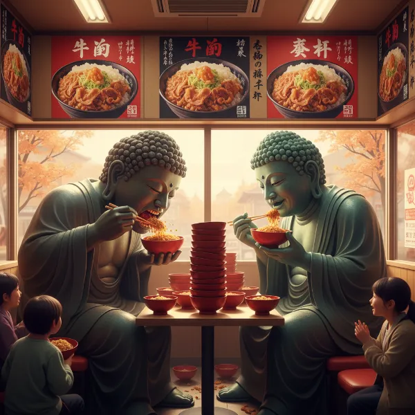 【牛】牛久大仏VS.東大寺大仏、牛丼大食い一本勝負