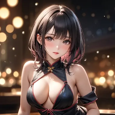 夜の黒髪誘惑