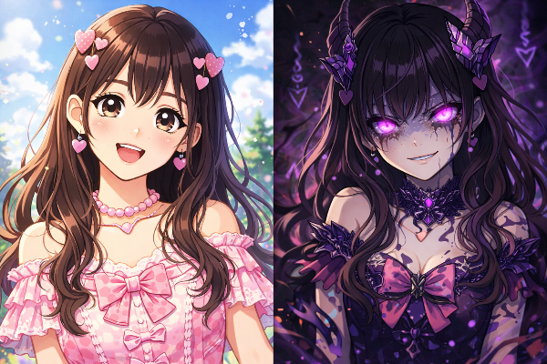 アニメと実写版作ってみた