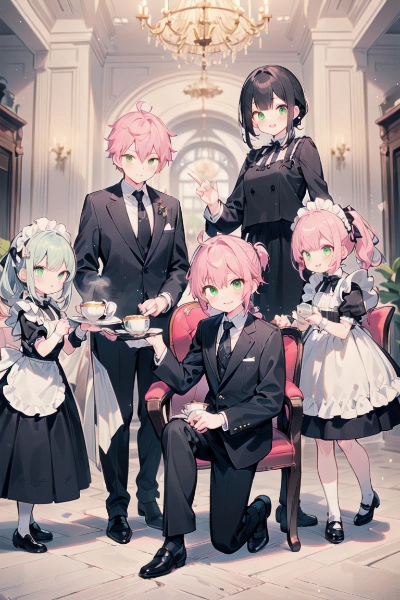 屋敷の主人と使用人たち