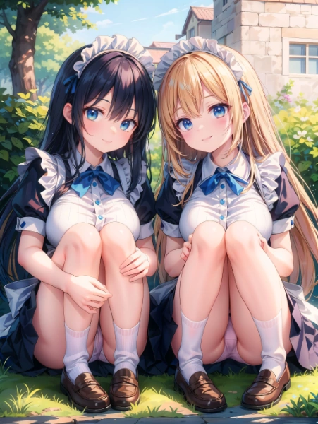 休憩中メイドさん