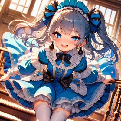夕方の青髪さん