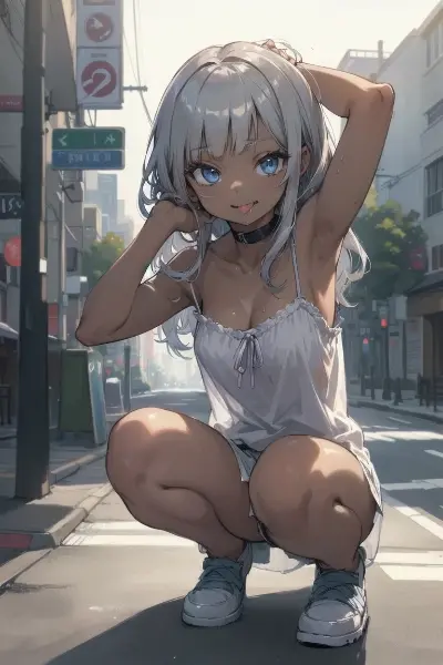 褐色ギャル舌ぺろ