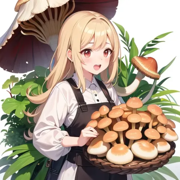 きのこ娘の豊作スマイル