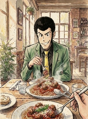 ミートボールパスタ・カリオストロ風