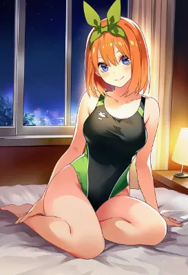 中野四葉　競泳水着顔面騎乗