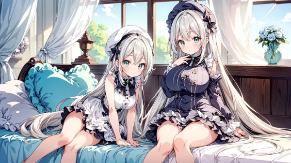 白銀姉妹の穏やかな午後の秘密