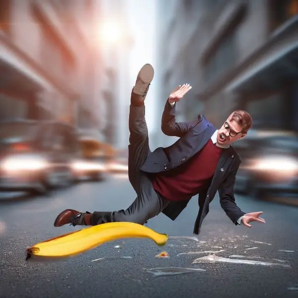 バナナの皮処理班