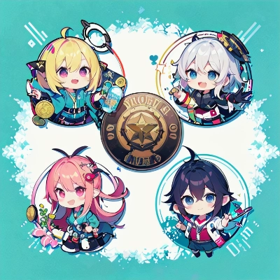 丸形ちびキャラメダル素材