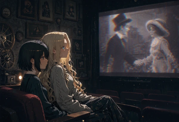黒髪＆ブロンド・映画鑑賞