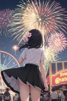 空に描く祝いの花