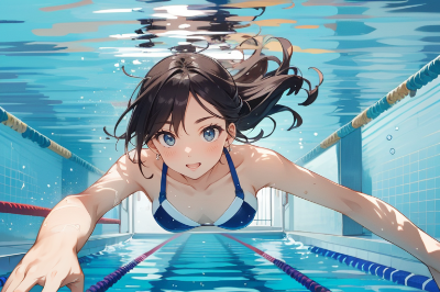泳ぐ