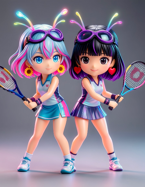 鼻ノ水プロダクション２大トップモデル　雫ちゃんと美咲さんの人形ができました。