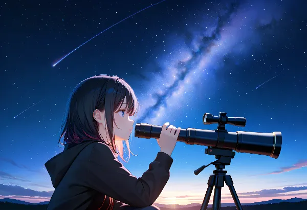 星空に願いを託す少女の夜