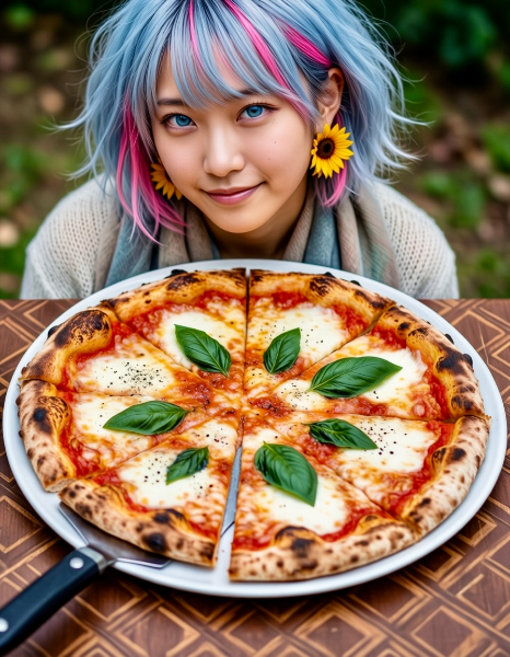 雫ちゃんとピザ　なばなの里