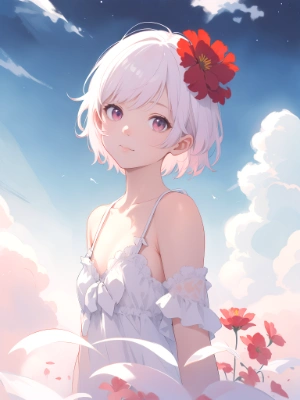 pink short hair