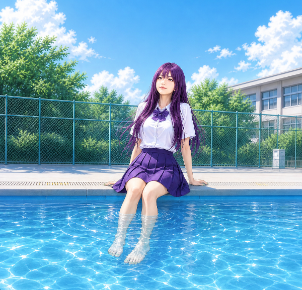 プール×ピオちゃん🍇