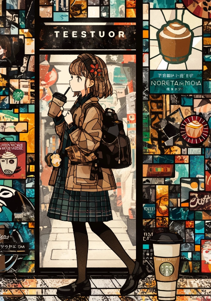 ステンドグラスアイスラテ