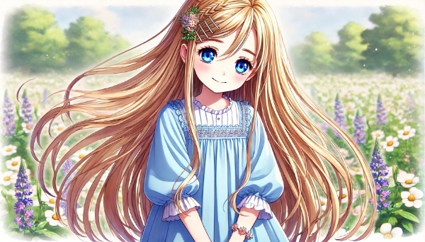 水色スモックドレス