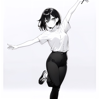 白黒写真(ダンスレッスン)