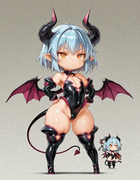 青髪の小悪魔誘惑