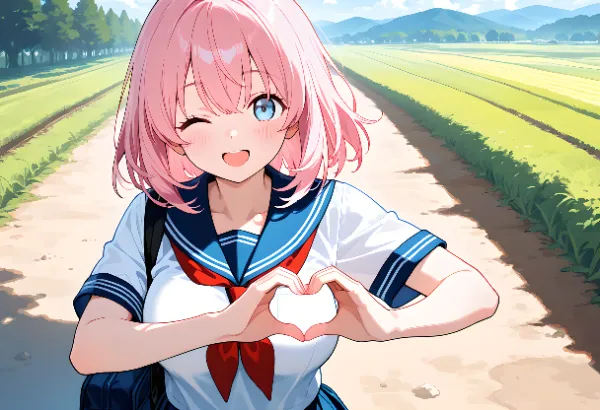 【手でハート】彼女できました報告（桃宮＆橙臣編）