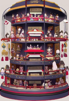 tiered stand for hina dolls