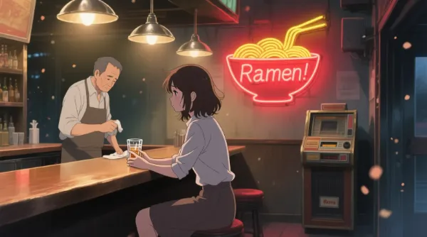 深夜のラーメンカウンター