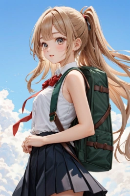 入道雲とバックパック