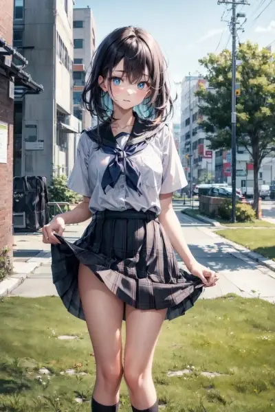 どうです？ 私の制服姿