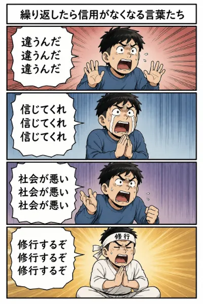 繰り返したら信用がなくなる言葉たち