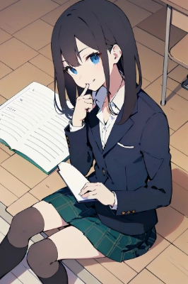 床で勉強