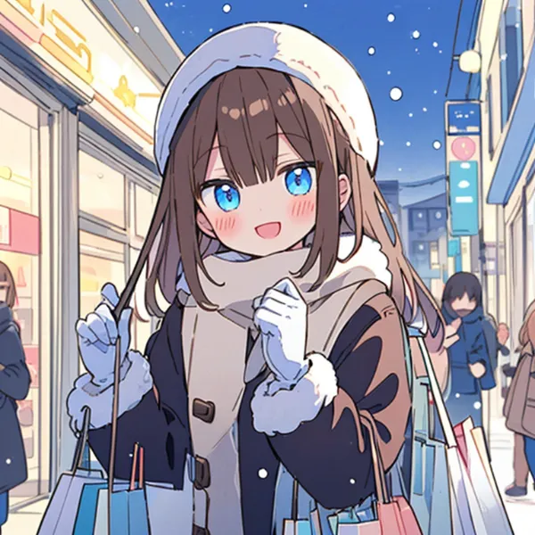 手袋を買った女の子🧤