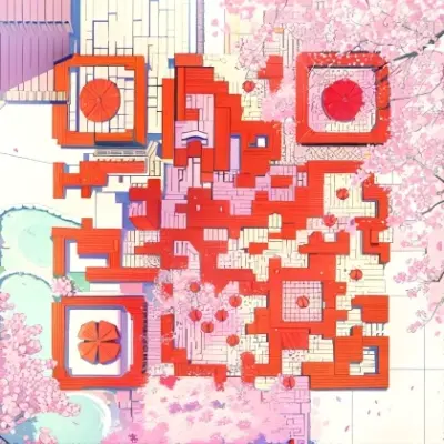 QRコード練習６　桜舞う邸宅