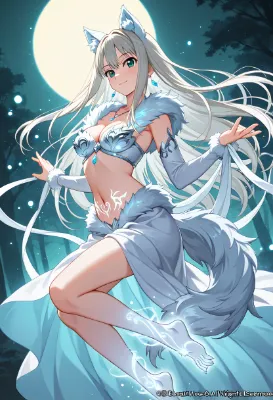 シルバーウルフ風美少女