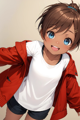 元気な笑顔の瞬間
