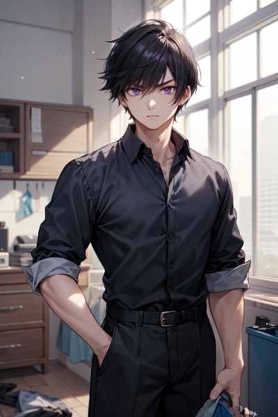 掃除をしているっぽい、黒髪短髪男性！！（21枚）