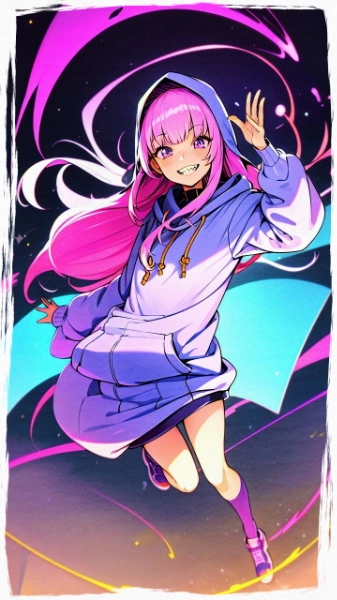 お題「宇宙」で生成したギザ歯ちゃん