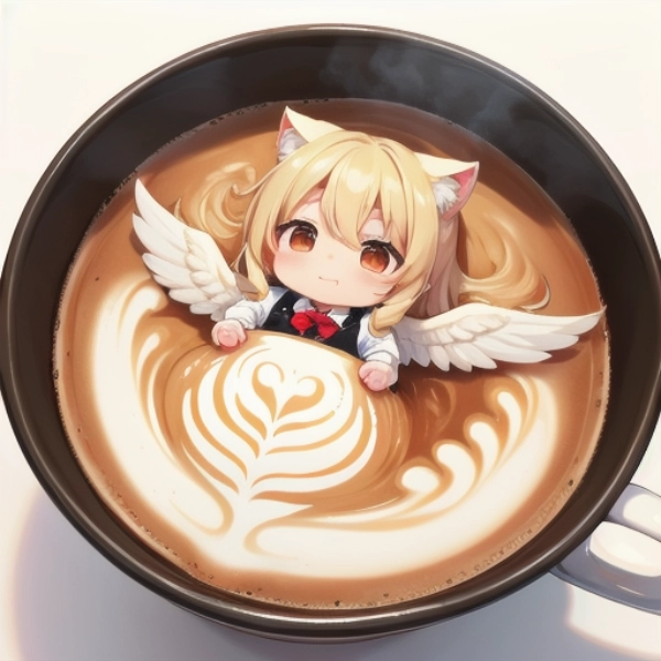 天使のラテアート