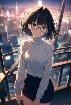 眼鏡女子のサムネイル