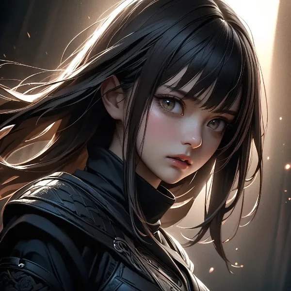 闇に輝く黒髪の少女