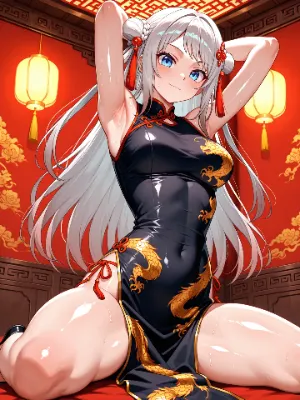 鐘嵐珠　チャイナドレス