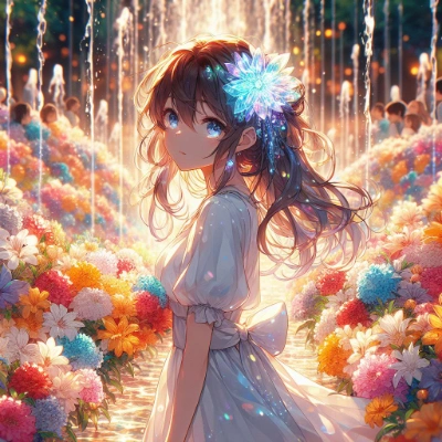 花と水晶