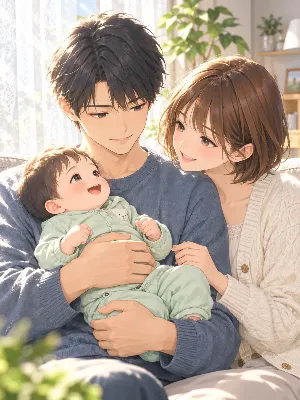 小さな笑顔に癒される家族の午後