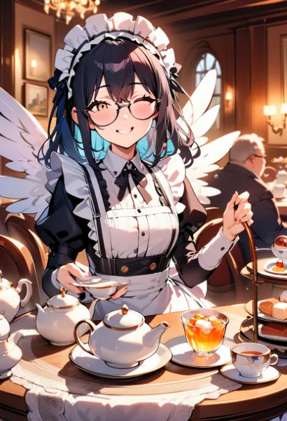 天使メイドさんとティーパーティー