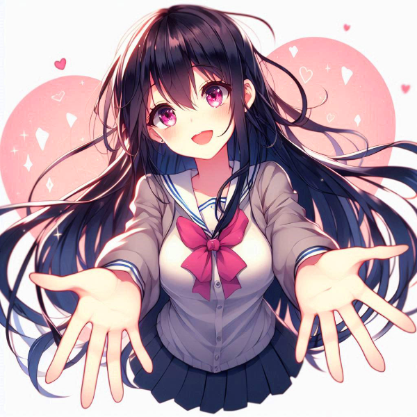 こころと、黒髪ロング少女♥(13枚)