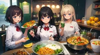 女子高生　料理部