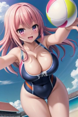 ボールを投げてる女の子２