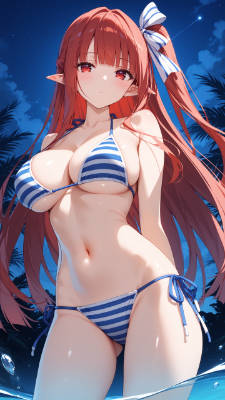 赤髪サイドアップちゃん